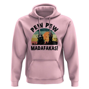 Funny Black Cat Halloween Hoodie Pew Madafakas Witch Retro Vintage Bat TS11 Light Pink Print Your Wear