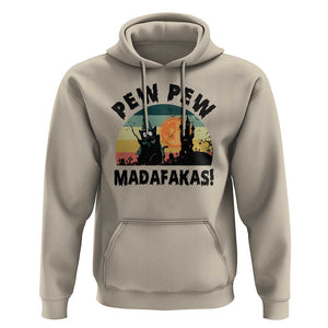 Funny Black Cat Halloween Hoodie Pew Madafakas Witch Retro Vintage Bat TS11 Sand Print Your Wear