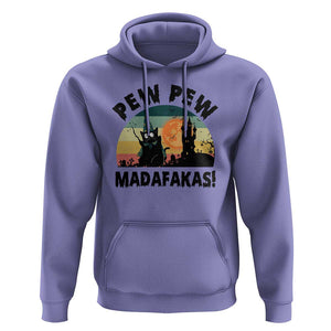 Funny Black Cat Halloween Hoodie Pew Madafakas Witch Retro Vintage Bat TS11 Violet Print Your Wear