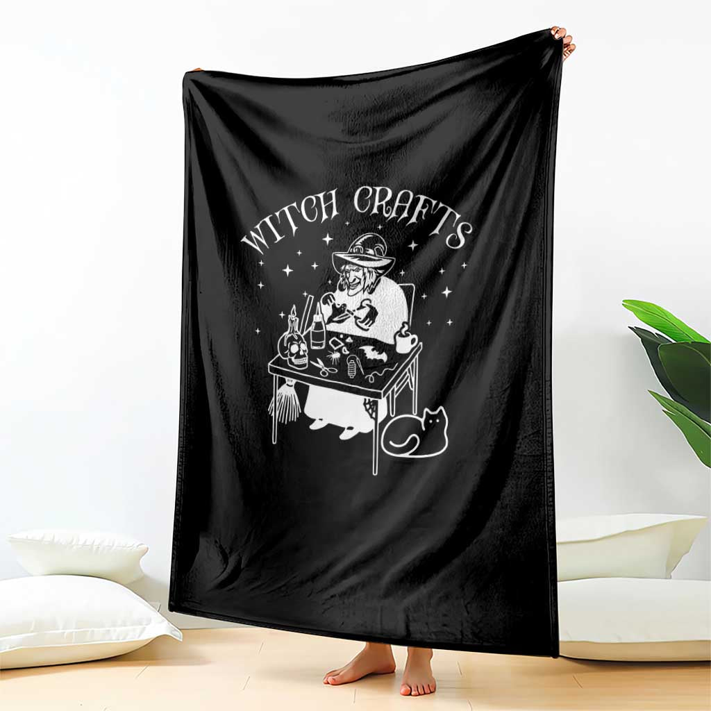 Funny Halloween Throw Blanket Witch Crafts Witchcraft Skull Cat Ghost TS11 Print Your Wear