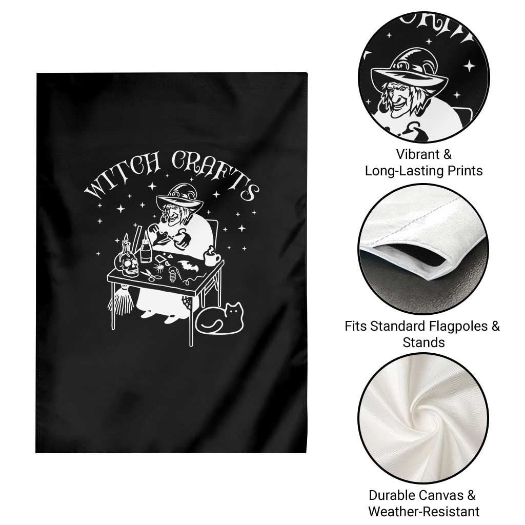 Funny Halloween Garden Flag Witch Crafts Witchcraft Skull Cat Ghost TS11 Print Your Wear