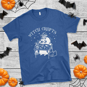Funny Halloween T Shirt Witch Crafts Witchcraft Skull Cat Ghost TS11 Royal Blue Print Your Wear