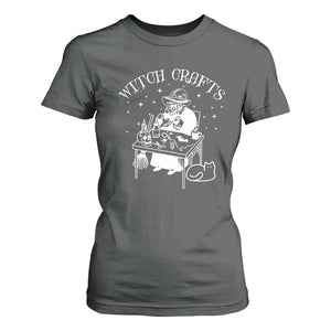 Funny Halloween T Shirt For Women Witch Crafts Witchcraft Skull Cat Ghost TS11 Dark Heather Print Your Wear