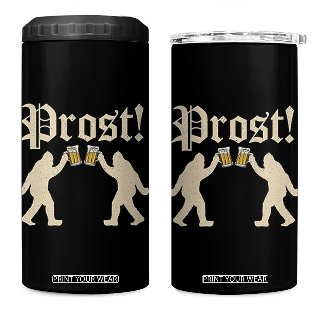 Funny Oktoberfest Bigfoot Prost 4 in 1 Can Cooler Tumbler German Sasquatch Beer Mug TS11 One Size: 16 oz Black Print Your Wear
