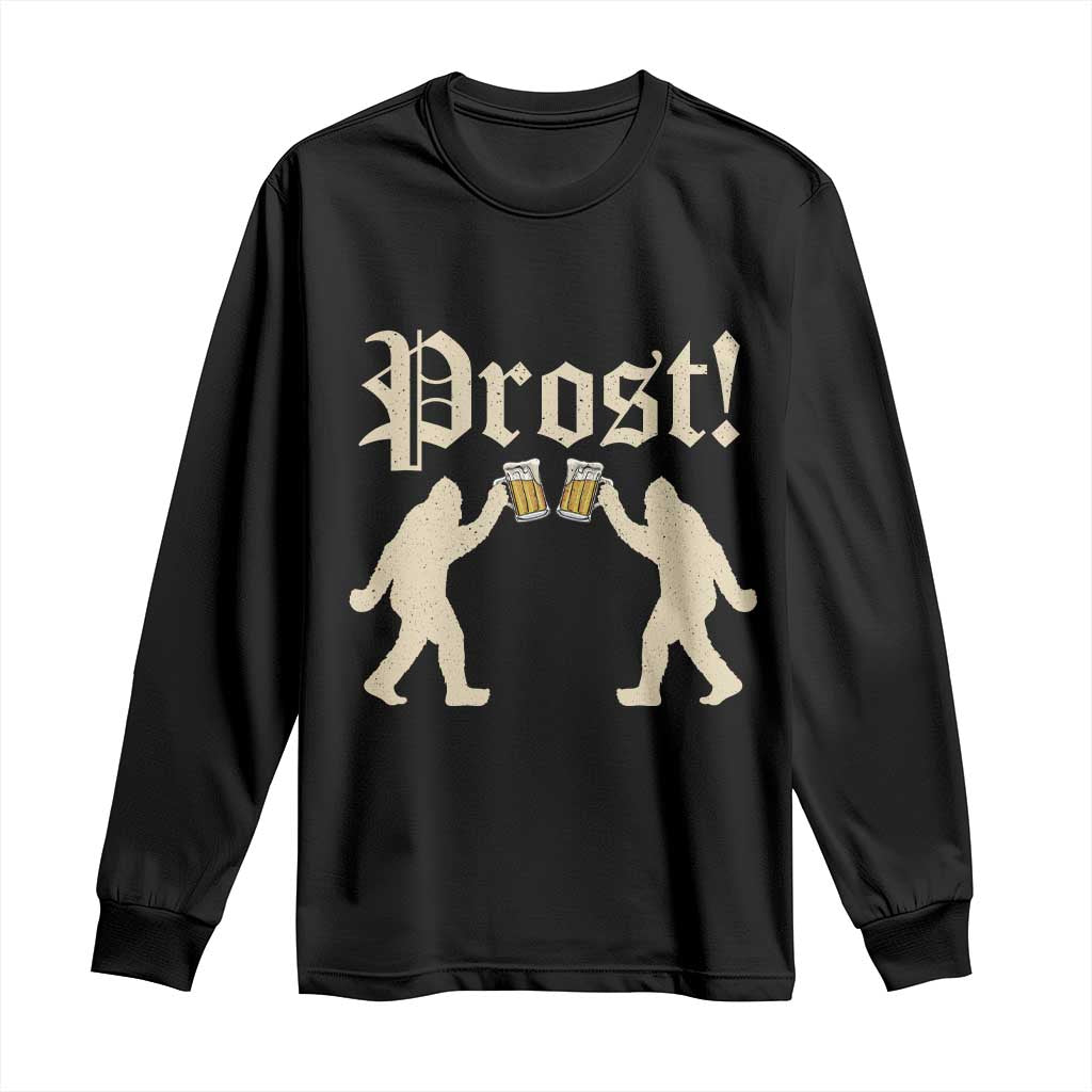 Funny Oktoberfest Bigfoot Prost Long Sleeve Shirt German Sasquatch Beer Mug TS11 Black Print Your Wear