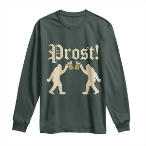 Funny Oktoberfest Bigfoot Prost Long Sleeve Shirt German Sasquatch Beer Mug TS11 Dark Forest Green Print Your Wear