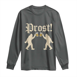 Funny Oktoberfest Bigfoot Prost Long Sleeve Shirt German Sasquatch Beer Mug TS11 Dark Heather Print Your Wear