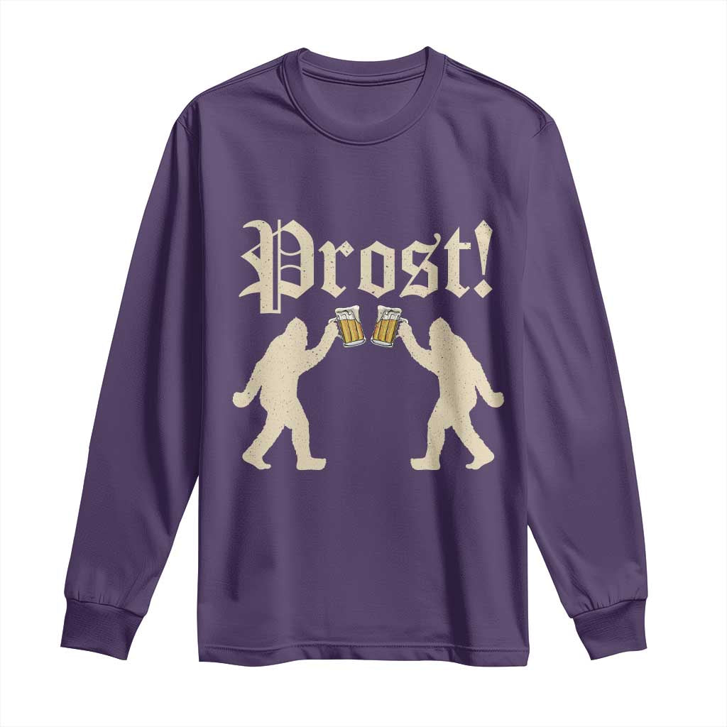 Funny Oktoberfest Bigfoot Prost Long Sleeve Shirt German Sasquatch Beer Mug TS11 Purple Print Your Wear