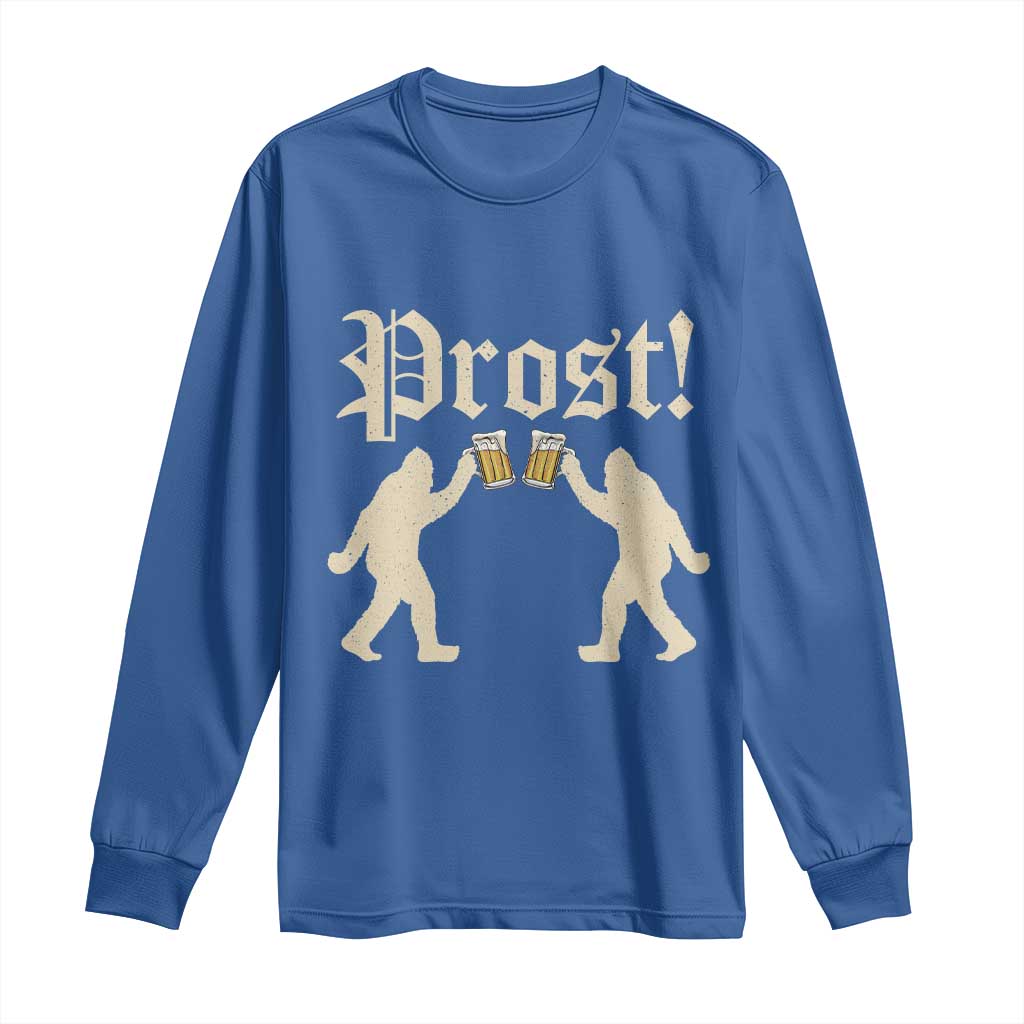 Funny Oktoberfest Bigfoot Prost Long Sleeve Shirt German Sasquatch Beer Mug TS11 Royal Blue Print Your Wear