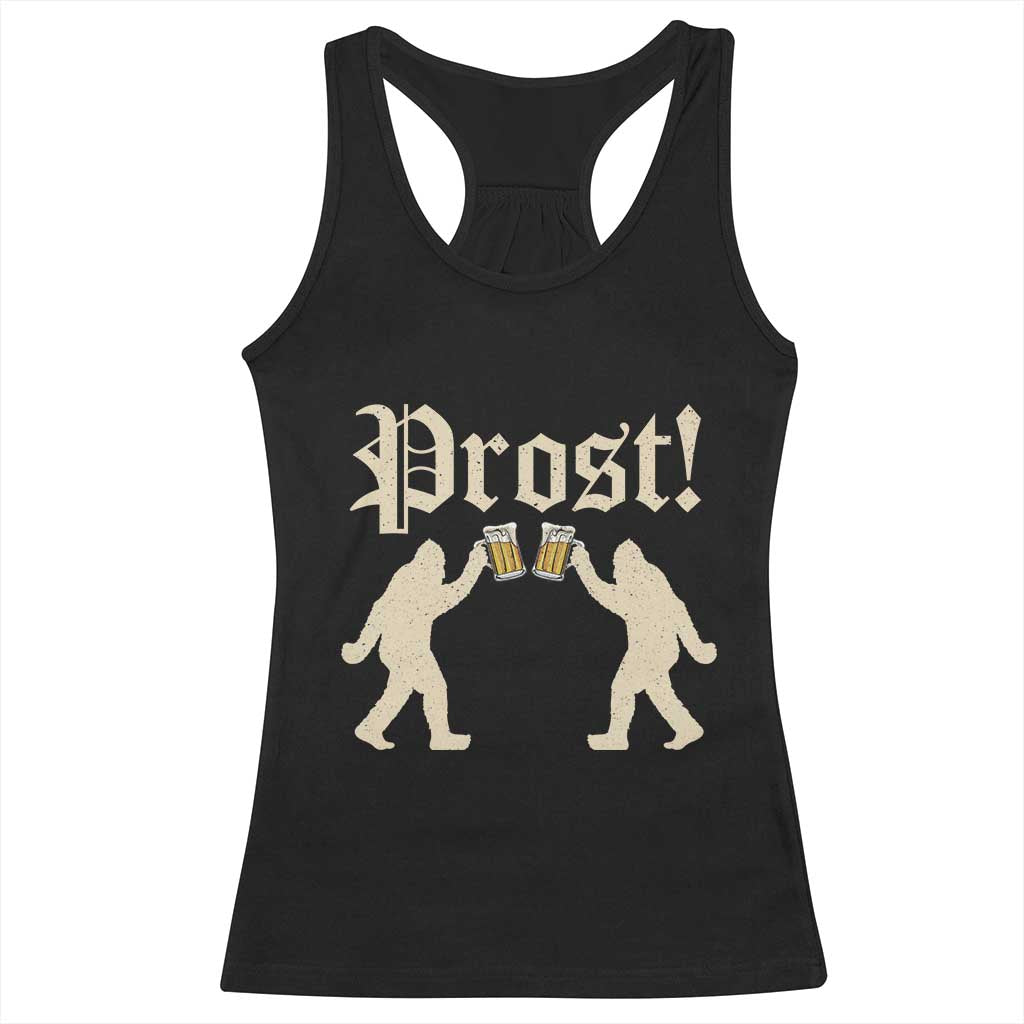 Funny Oktoberfest Bigfoot Prost Racerback Tank Top German Sasquatch Beer Mug TS11 Black Print Your Wear
