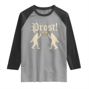 Funny Oktoberfest Bigfoot Prost Raglan Shirt German Sasquatch Beer Mug TS11 Sport Gray Black Print Your Wear