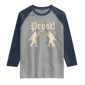 Funny Oktoberfest Bigfoot Prost Raglan Shirt German Sasquatch Beer Mug TS11 Sport Gray Navy Print Your Wear