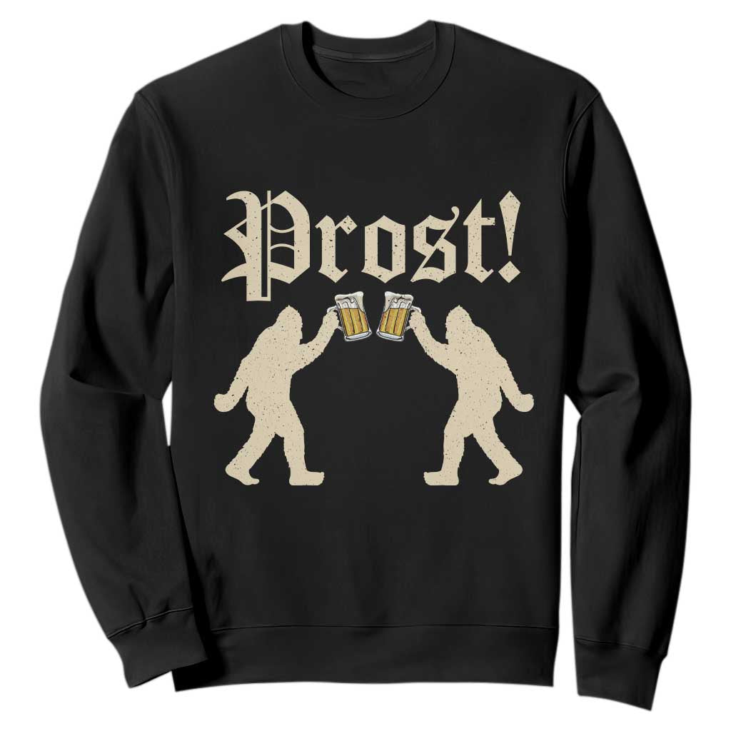 Funny Oktoberfest Bigfoot Prost Sweatshirt German Sasquatch Beer Mug TS11 Black Print Your Wear