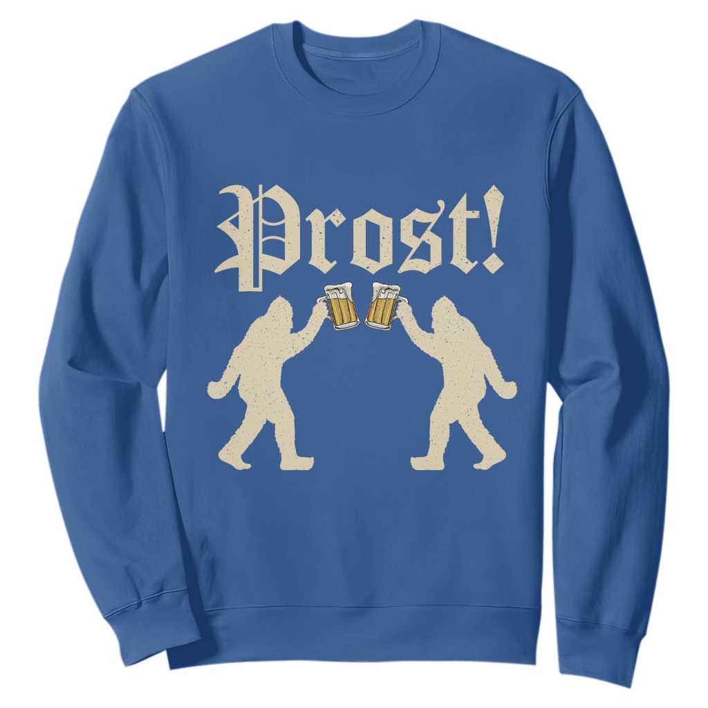 Funny Oktoberfest Bigfoot Prost Sweatshirt German Sasquatch Beer Mug TS11 Royal Blue Print Your Wear