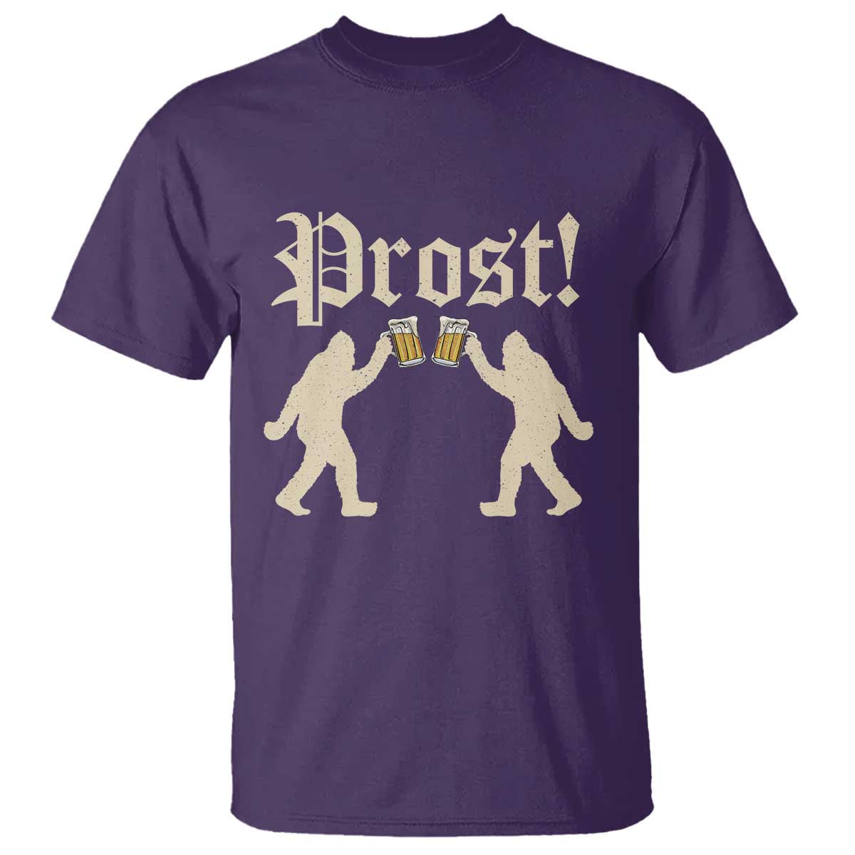 Funny Oktoberfest Bigfoot Prost T Shirt German Sasquatch Beer Mug TS11 Purple Print Your Wear