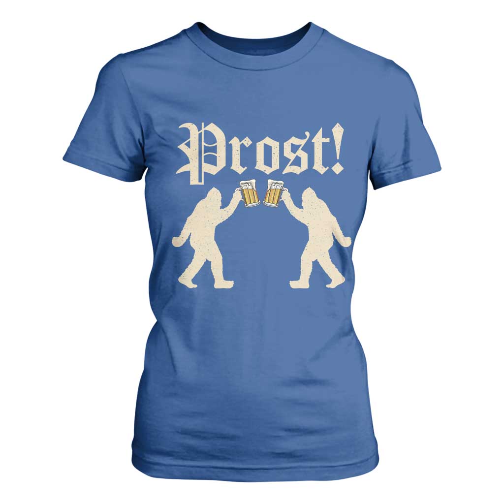 Funny Oktoberfest Bigfoot Prost T Shirt For Women German Sasquatch Beer Mug TS11 Royal Blue Print Your Wear