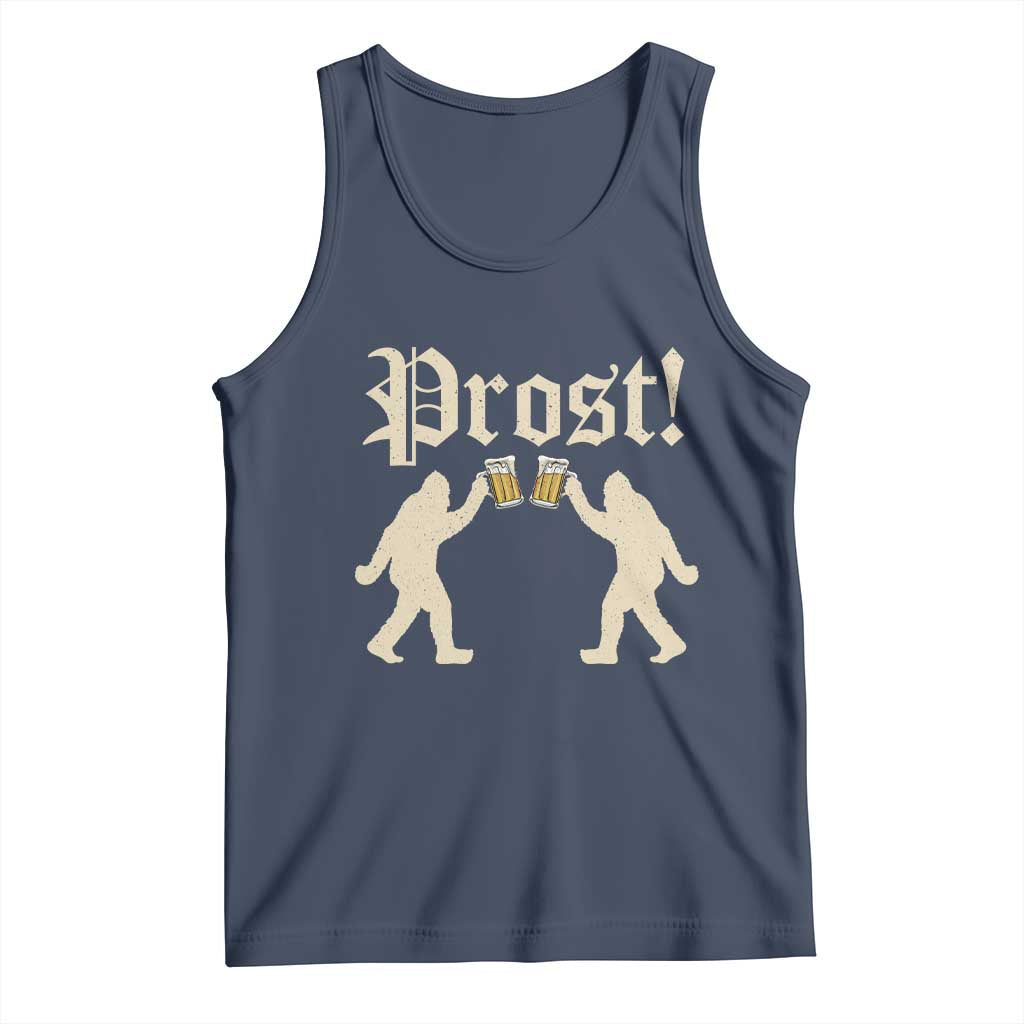 Funny Oktoberfest Bigfoot Prost Tank Top German Sasquatch Beer Mug TS11 Navy Print Your Wear
