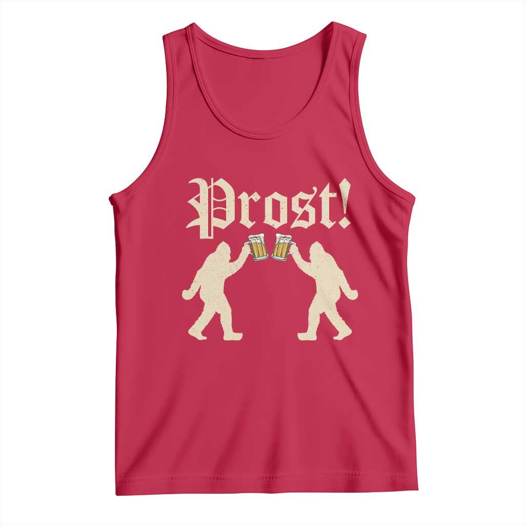 Funny Oktoberfest Bigfoot Prost Tank Top German Sasquatch Beer Mug TS11 Red Print Your Wear