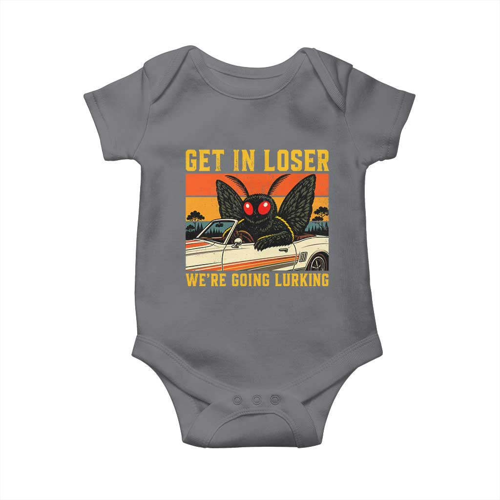 Get In Loser We Are Going Lurking Funny Mothman Baby Onesie Cryptozoology Cryptid Lover