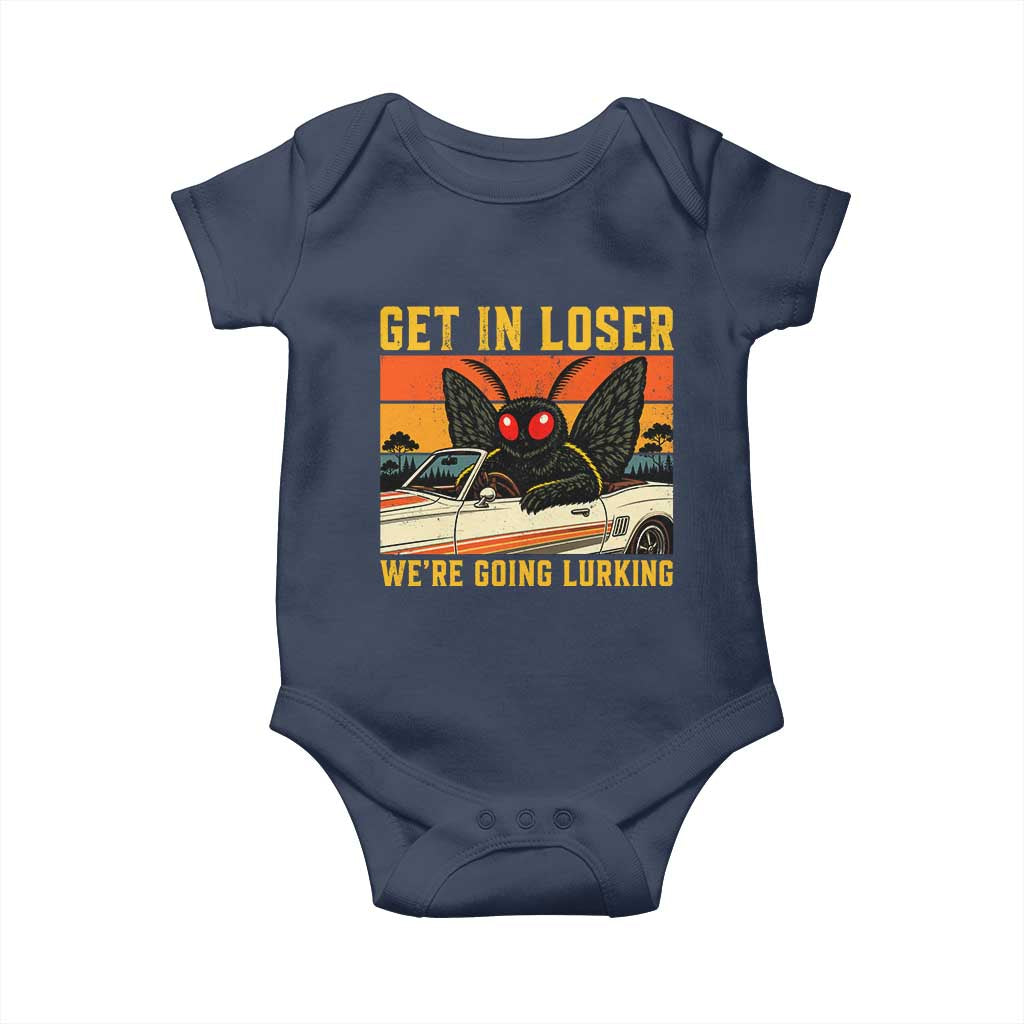Get In Loser We Are Going Lurking Funny Mothman Baby Onesie Cryptozoology Cryptid Lover
