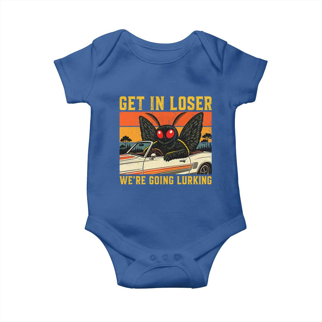 Get In Loser We Are Going Lurking Funny Mothman Baby Onesie Cryptozoology Cryptid Lover