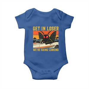 Get In Loser We Are Going Lurking Funny Mothman Baby Onesie Cryptozoology Cryptid Lover