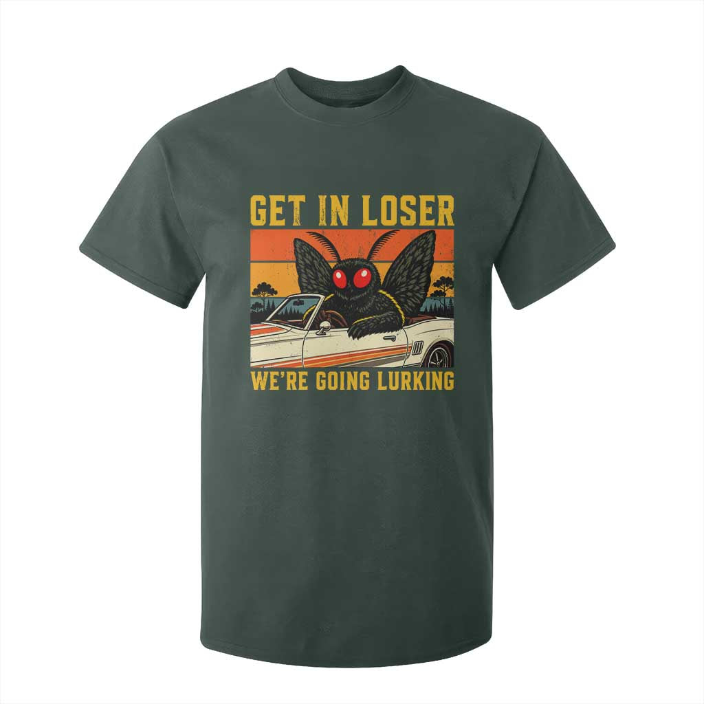 Get In Loser We Are Going Lurking Funny Mothman T Shirt For Kid Cryptozoology Cryptid Lover