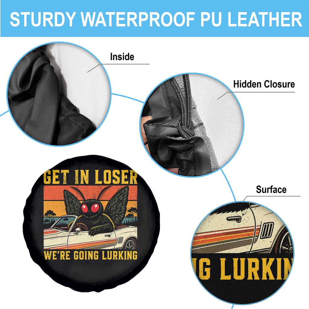 Get In Loser We Are Going Lurking Funny Mothman Spare Tire Cover Cryptozoology Cryptid Lover TS11 Print Your Wear