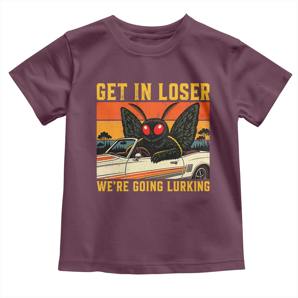 Get In Loser We Are Going Lurking Funny Mothman Toddler T Shirt Cryptozoology Cryptid Lover