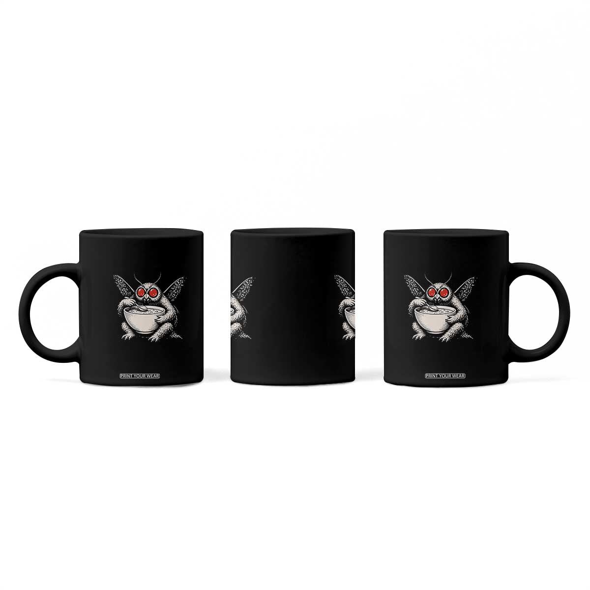 Please Leave Me Alone I Am Eating Soup Funny Mothman Coffee Mug