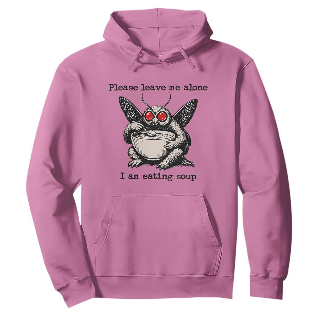 Please Leave Me Alone I Am Eating Soup Funny Mothman Hoodie