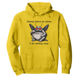 Please Leave Me Alone I Am Eating Soup Funny Mothman Hoodie
