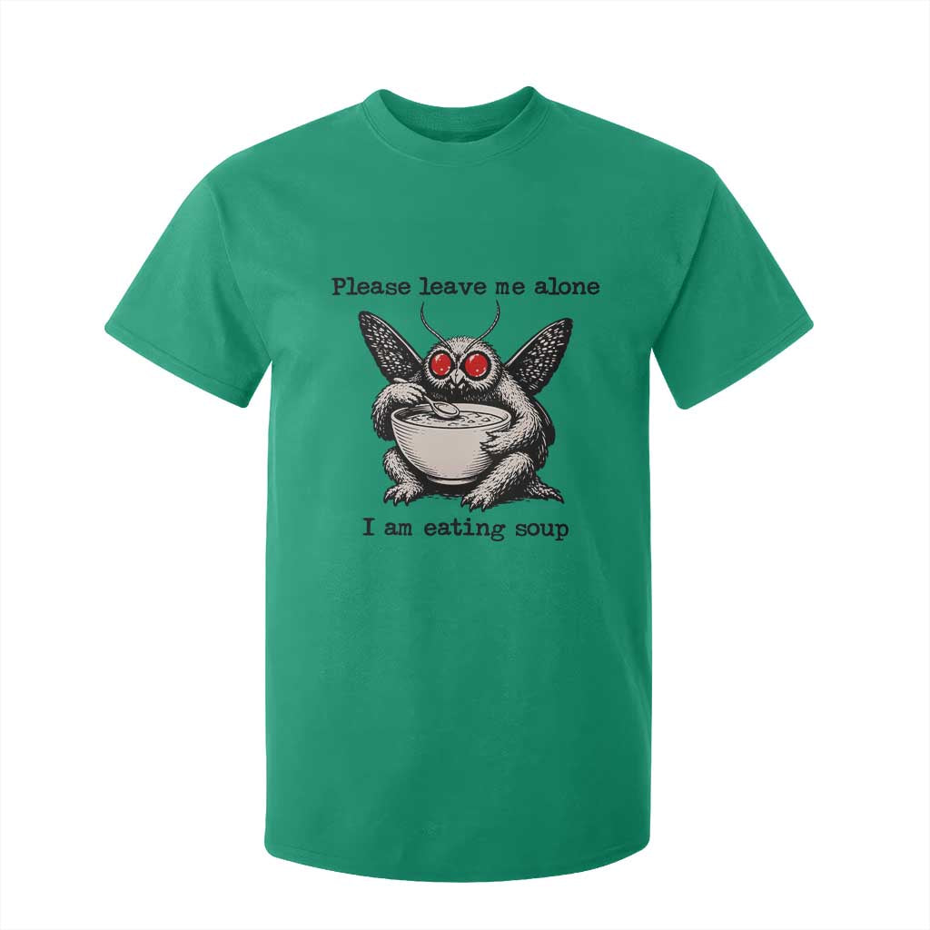Please Leave Me Alone I Am Eating Soup Funny Mothman T Shirt For Kid