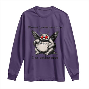 Please Leave Me Alone I Am Eating Soup Funny Mothman Long Sleeve Shirt