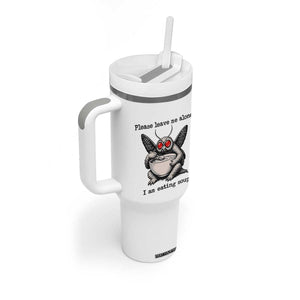 Please Leave Me Alone I Am Eating Soup Funny Mothman Tumbler With Handle