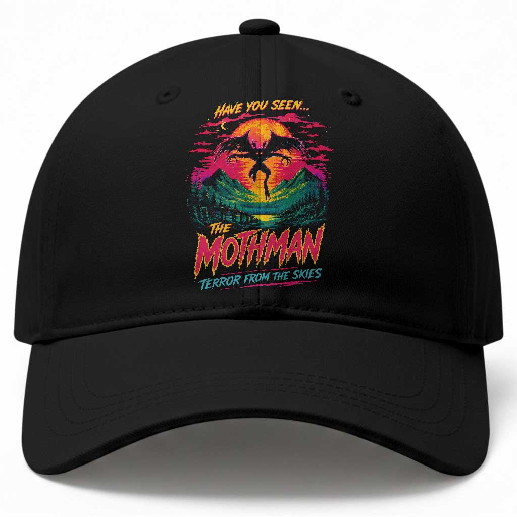 Funny Mothman Baseball Cap Have You Seen The Mothman Terror From The Skies Cryptid Legends
