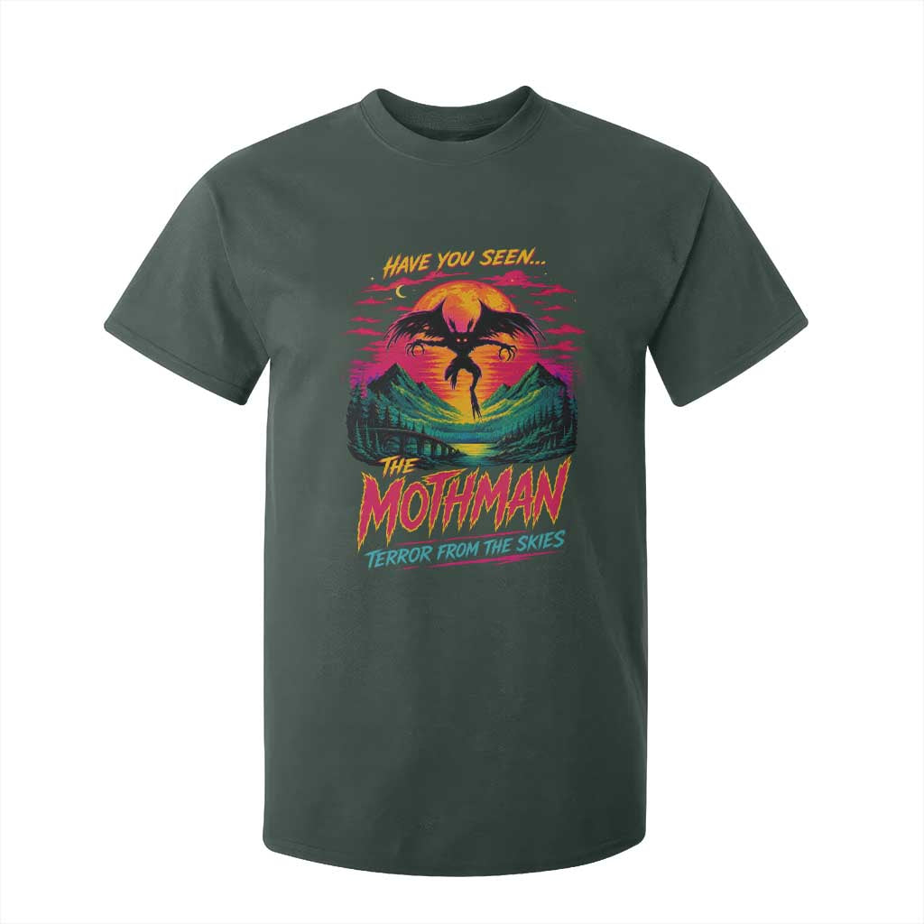 Funny Mothman T Shirt For Kid Have You Seen The Mothman Terror From The Skies Cryptid Legends TS11 Dark Forest Green Print Your Wear