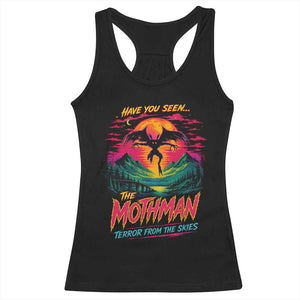 Funny Mothman Racerback Tank Top Have You Seen The Mothman Terror From The Skies Cryptid Legends TS11 Black Print Your Wear