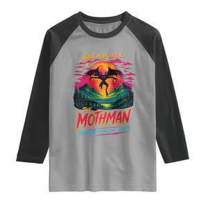 Funny Mothman Raglan Shirt Have You Seen The Mothman Terror From The Skies Cryptid Legends TS11 Sport Gray Black Print Your Wear