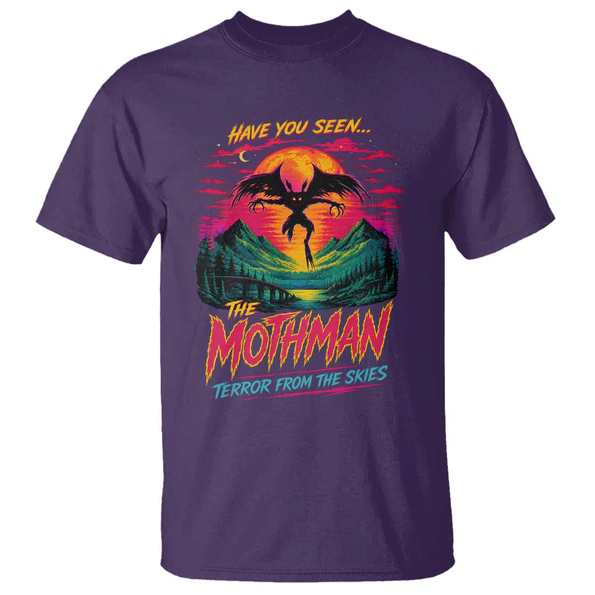 Funny Mothman T Shirt Have You Seen The Mothman Terror From The Skies Cryptid Legends TS11 Purple Print Your Wear