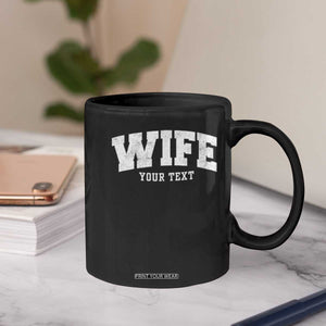 Personalized Wife Coffee Mug Custom Text Name Wifey Marriage Anniversary Couple Gift