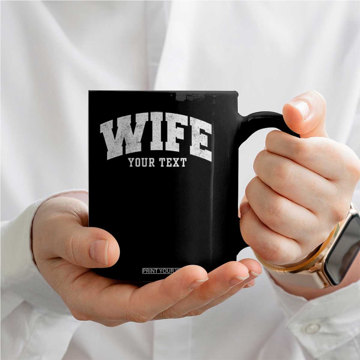 Personalized Wife Coffee Mug Custom Text Name Wifey Marriage Anniversary Couple Gift