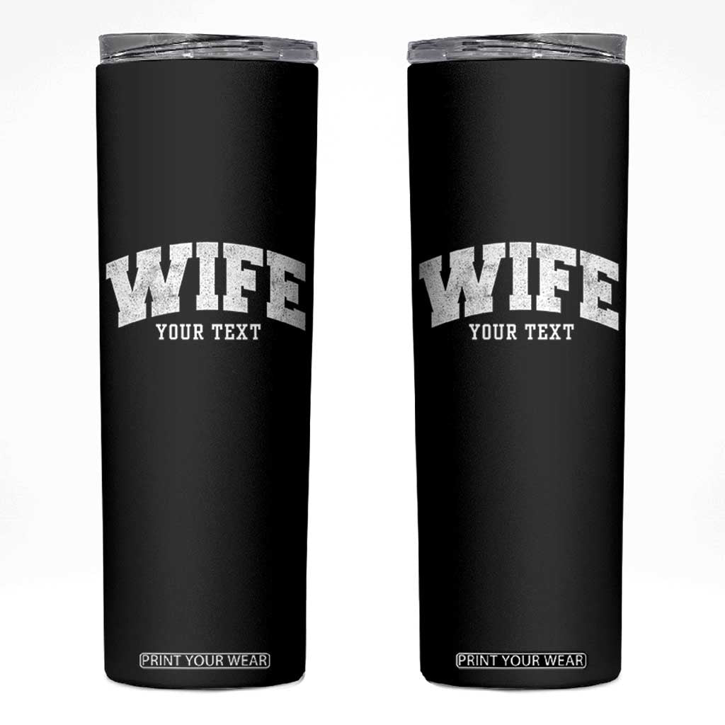 Personalized Wife Skinny Tumbler Custom Text Name Wifey Marriage Anniversary Couple Gift
