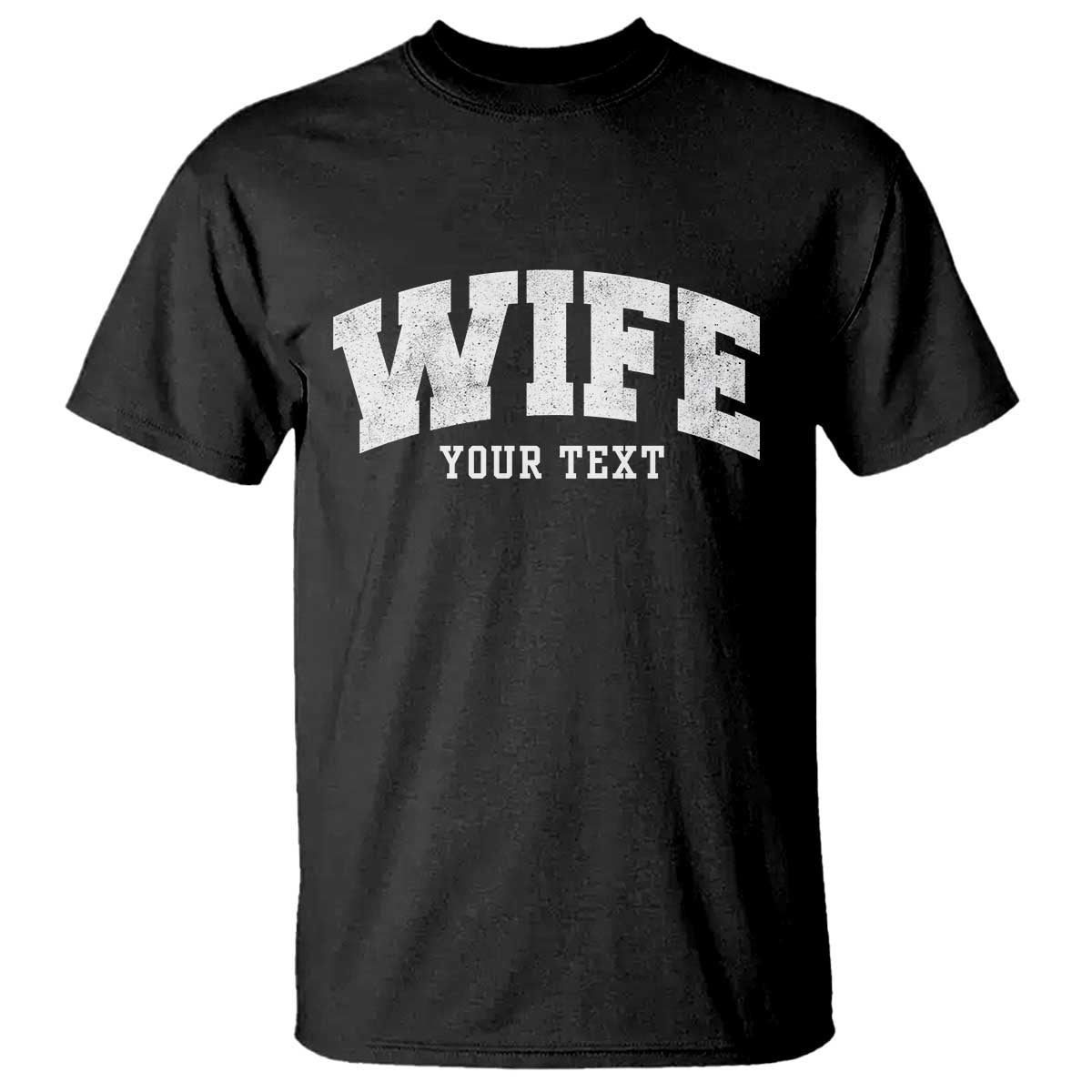 Personalized Wife T Shirt Custom Text Name Wifey Marriage Anniversary Couple Gift