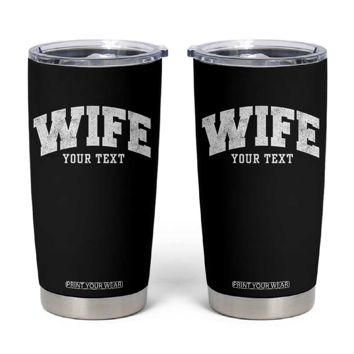 Personalized Wife Tumbler Cup Custom Text Name Wifey Marriage Anniversary Couple Gift