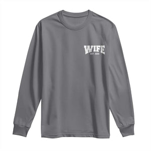 Wife Est 2026 Long Sleeve Shirt Just Married Couple Matching Wedding Honeymoon