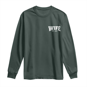 Wife Est 2026 Long Sleeve Shirt Just Married Couple Matching Wedding Honeymoon