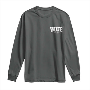 Wife Est 2026 Long Sleeve Shirt Just Married Couple Matching Wedding Honeymoon
