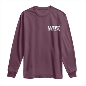 Wife Est 2026 Long Sleeve Shirt Just Married Couple Matching Wedding Honeymoon
