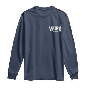 Wife Est 2026 Long Sleeve Shirt Just Married Couple Matching Wedding Honeymoon